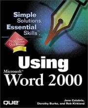 Tapa de Using Microsoft Word 2000