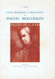 Tapa de Cenni biografici e religiosità di Poggio Bracciolini