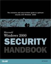 Tapa de Microsoft Windows 2000 security handbook