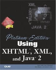 Tapa de Using XHTML, XML and Java 2