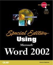Tapa de Using Microsoft Word 2002