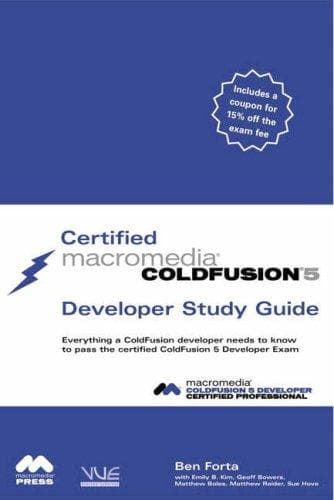 Tapa de Certified Cold Fusion 5 Developer Study Guide
