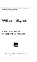 Tapa de William Styron