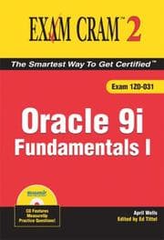 Tapa de Oracle 9i Fundamentals I Exam Cram 2