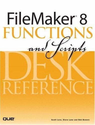 Tapa de FileMaker 8 functions and scripts desk reference