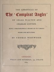 Tapa de The chronicle of the "Compleat angler" of Izaak Walton and Charles Cotton