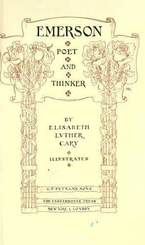 Tapa de Emerson, poet and thinker