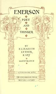 Tapa de Emerson, poet and thinker