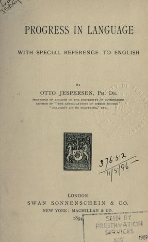 Tapa de Progress in language