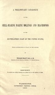 Tapa de A preliminary catalogue of the shell-bearing marine mollusks and brachiopods of the southeastern coast of the United States