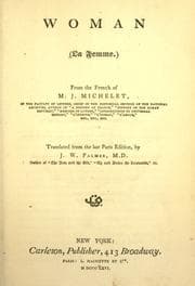 Tapa de Woman (La femme)  From the French of M.J. Michelet