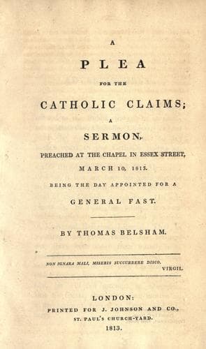 Tapa de A plea for the Catholic claims