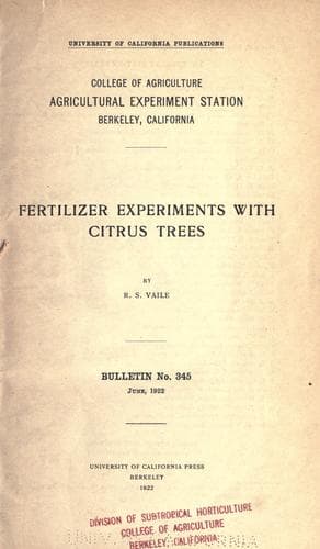 Tapa de Fertilizer experiments with citrus trees