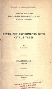 Tapa de Fertilizer experiments with citrus trees