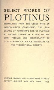 Tapa de Select works of Plotinus