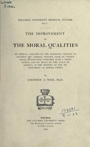 Tapa de The improvement of the moral qualities