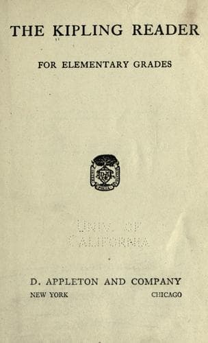 Tapa de The Kipling reader for elementary grades.