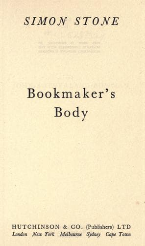 Tapa de Bookmaker's body