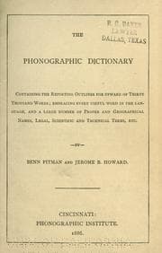 Tapa de The phonographic dictionary
