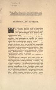 Tapa de A memorial Lincoln bibliography