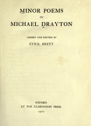 Tapa de Minor poems of Michael Drayton