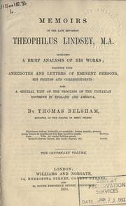 Tapa de Memoirs of the late Reverend Theophilus Lindsey