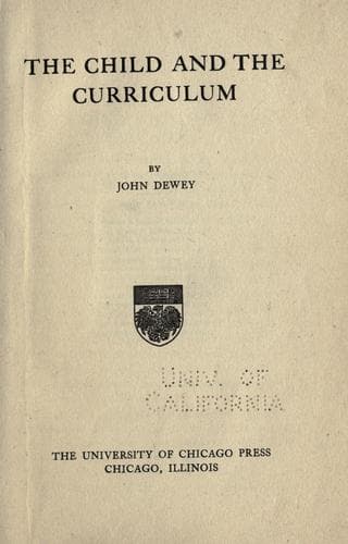 Tapa de The child and the curriculum.