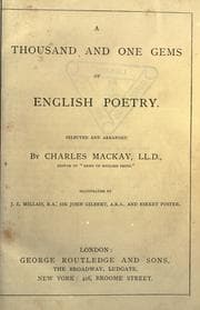 Tapa de A thousand and one gems of English poetry