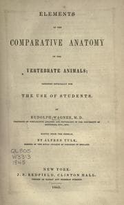 Tapa de Elements of the comparative anatomy of the vertebrate animals
