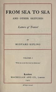 Tapa de From sea to sea; letters of travel