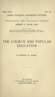 Tapa de The church and popular education