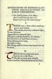 Tapa de Intimations of immortality from recollections of early childhood