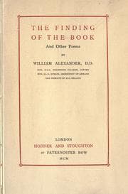 Tapa de The finding of the book, and other poems
