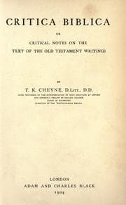 Tapa de Critica biblica