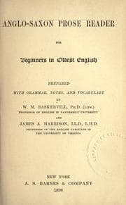 Tapa de Anglo-Saxon prose reader, for beginners, in oldest English