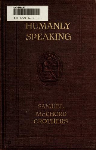 Tapa de Humanly speaking
