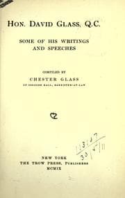 Tapa de Some of his writings and speeches