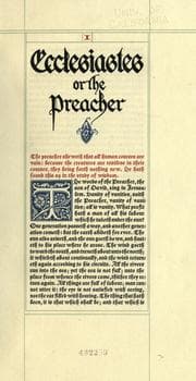 Tapa de Ecclesiastes; or, The preacher
