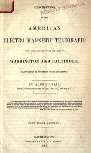 Tapa de Description of the American electro magnetic telegraph