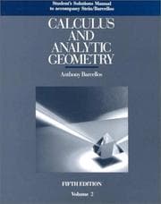 Tapa de Student Solutions Manual, Volume 2, to accompany Calculus and Analytic Geometry