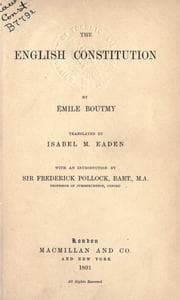 Tapa de The English constitution