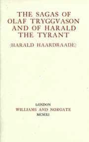 Tapa de The Sagas of Olaf Tryggvason and of Harald The Tyrant (Harald Haardraade)