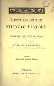 Tapa de Lectures on the study of history