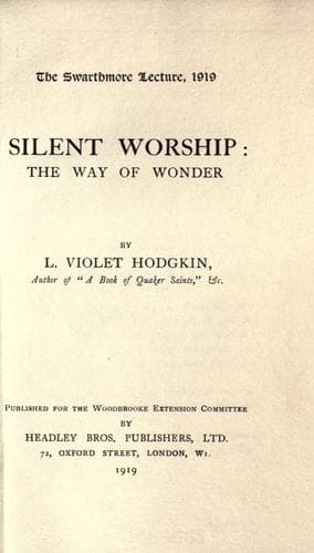 Tapa de Silent worship