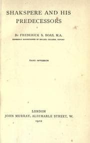 Tapa de Shakespeare and his predecessors