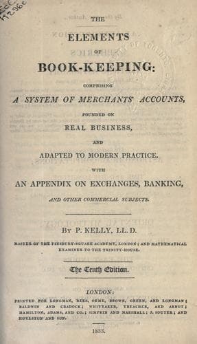 Tapa de The elements of book-keeping