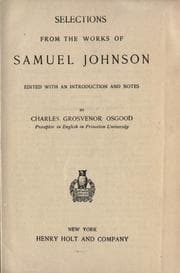 Tapa de Selections from the works of Samuel Johnson