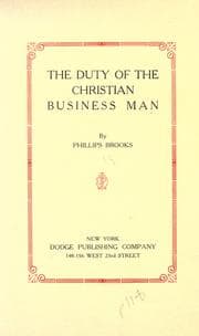 Tapa de The duty of the Christian business man