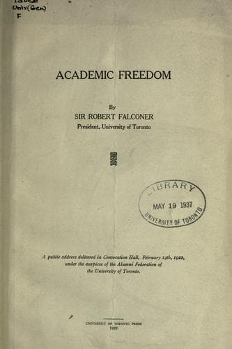 Tapa de Academic freedom