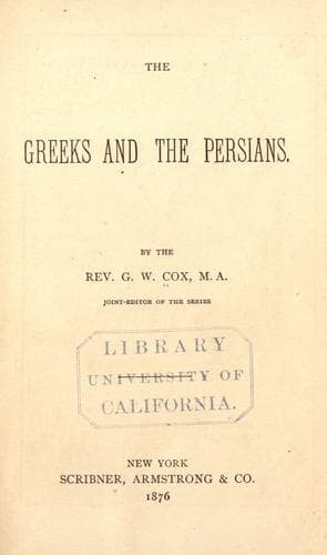 Tapa de The Greeks and the Persians
